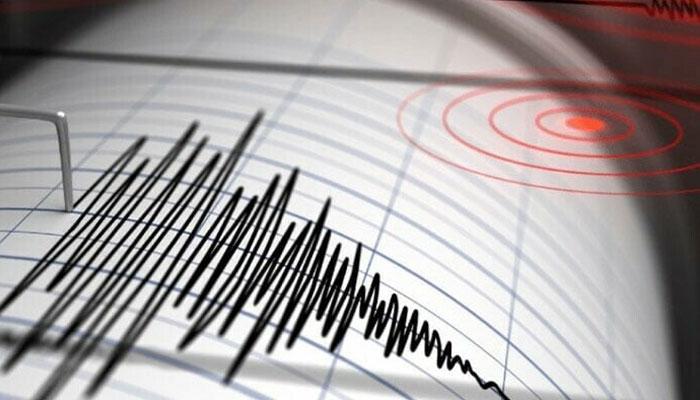 A representational image of a Richter scale measuring earthquake.